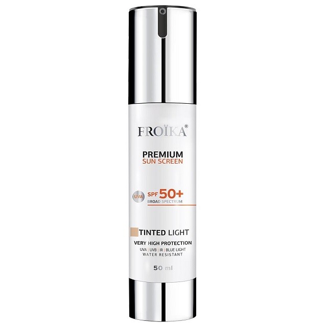 Froika Premium Sun Screen SPF50+ Tinted Light Αντηλιακή Κρέμα Προσώπου Με Χρώμα, 50ml