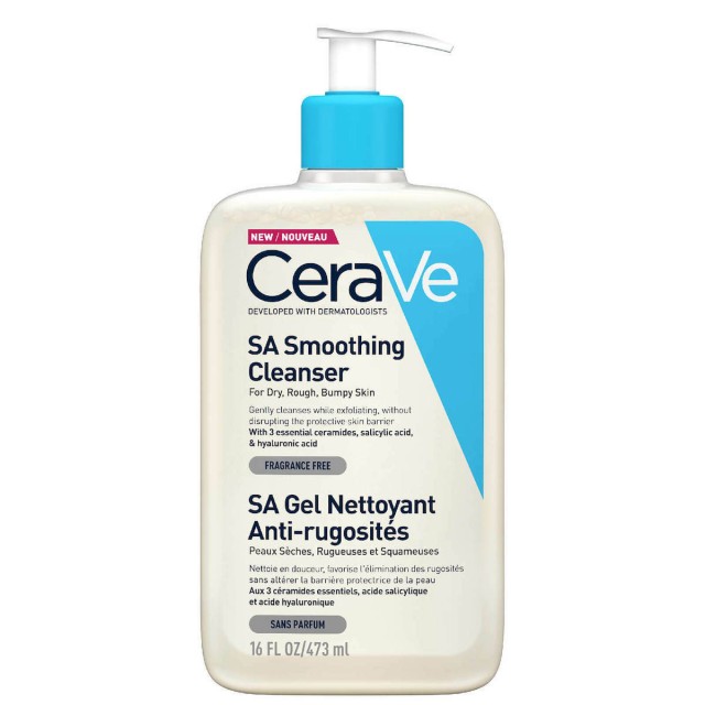CeraVe SA Smoothing Cleanser, Gel Καθαρισμού Προσώπου, Σώματος για Ξηρή Επιδερμίδα 473ml