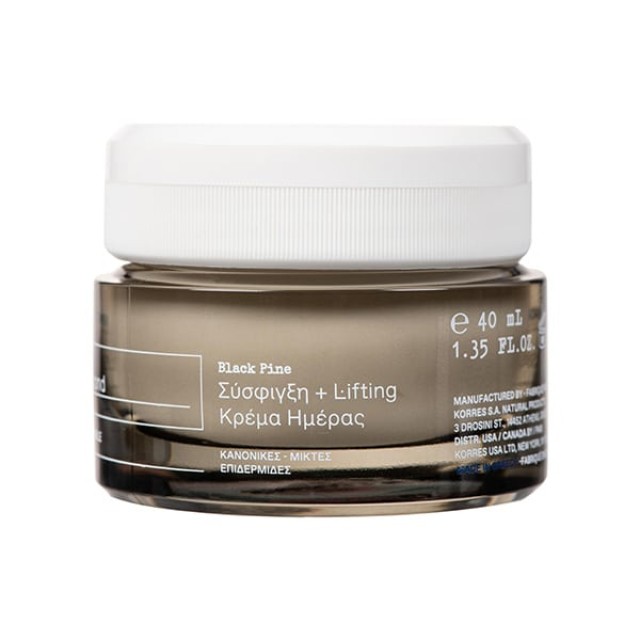 KORRES Black Pine 4D Bio-Shapelift Bounce Firming Moisturizer, Μαύρη Πεύκη Σύσφιγξη + Lifting Κρέμα για Κανονικές-Μικτές Επιδερμίδες 40ml