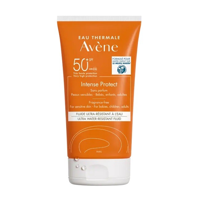 Avene Solaire Intense Protect Fragrance Free SPF50+, Αντηλιακό για Ευαίσθητο Δέρμα για Πρόσωπο & Σώμα Χωρίς Άρωμα, 150ml
