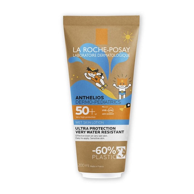 La Roche posay Anthelios Dermo Pediatrics Wet Skin Technology Lotion SPF50+ Αδιάβροχο Παιδικό Αντηλιακό Γαλάκτωμα 200ml
