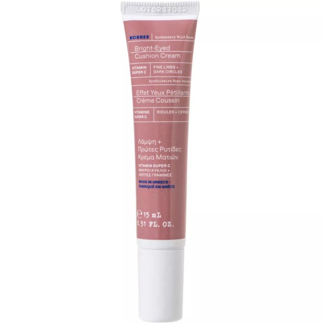 KORRES Apothecary Wild Rose Eye Cream, Άγριο Τριαντάφυλλο 24ωρη Κρέμα Ματιών Για Αντιγήρανση, Λάμψη & Μαύρους Κύκλους, 15ml